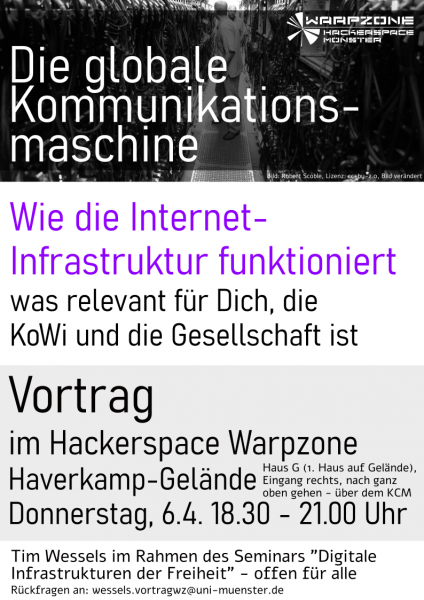 Plakat Vortrag Internet-Infrastruktur